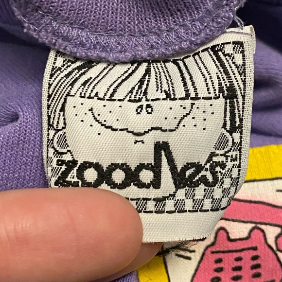 Vintage 1990s Zoodles Womens Cartoon Character Crewneck Womens Large - Picture 8 of 9
